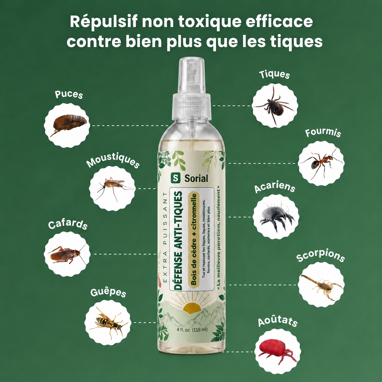TickGuard™ — Spray Anti-Tiques & Puces