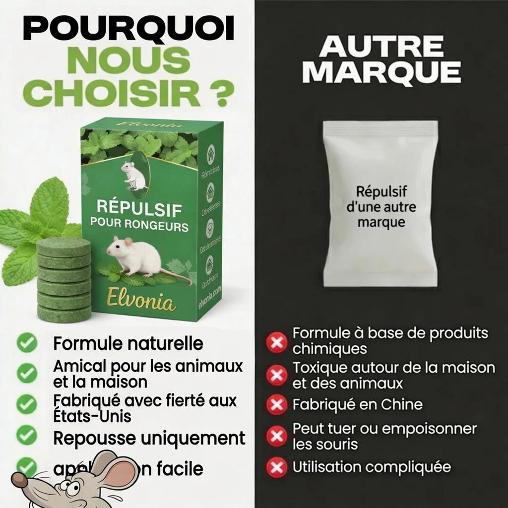 Pastilles répulsives contre les rongeurs — Créez une maison sans rongeurs, sans danger pour les enfants et les animaux de compagnie